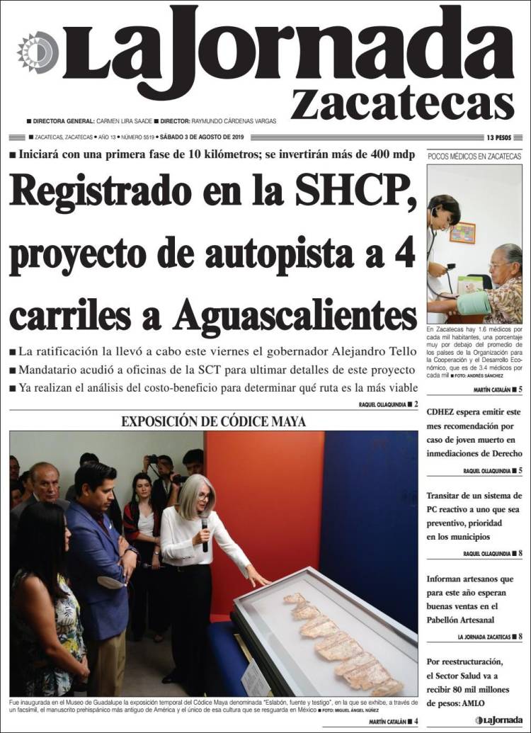 Portada de Jornada de Zacatecas (M&eacute;xico)