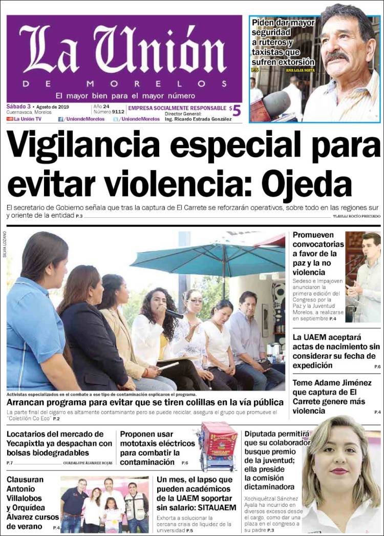 Portada de La Unión de Morelos (M&eacute;xico)