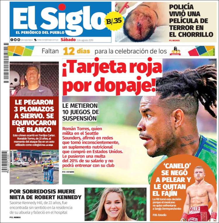 Portada de El Siglo (Panam&aacute;)