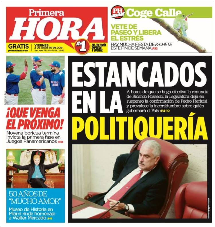 Portada de Primera Hora (Puerto Rico)