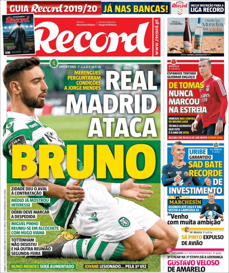 Portada de Record (Portugal)