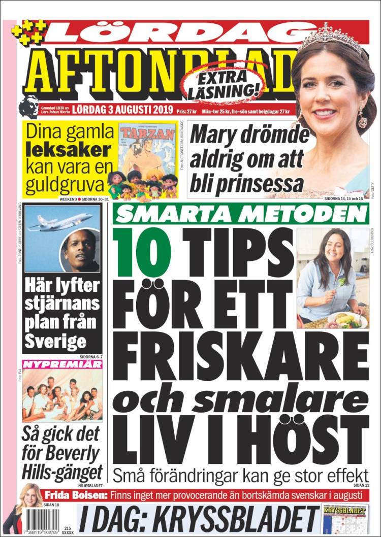 Portada de Aftonbladet (Suecia)