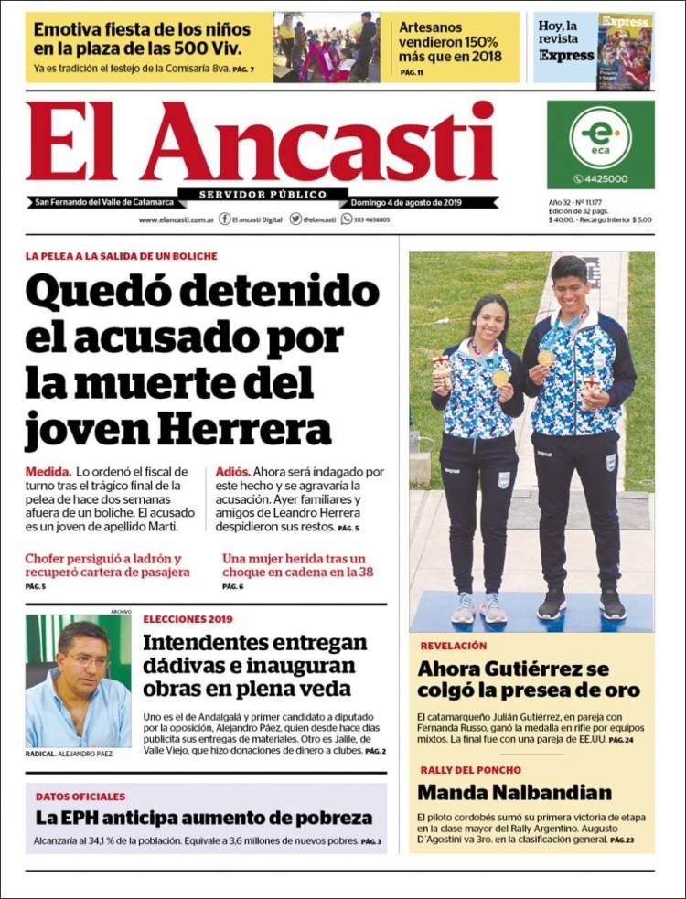 Portada de El Ancasti (Argentina)