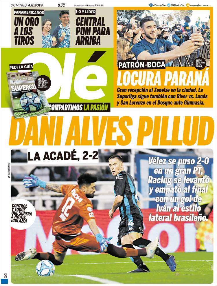 Portada de Olé (Argentina)