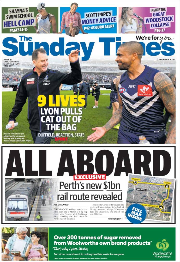 Portada de The West Australian (Australia)