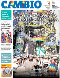 Portada de Cambio (Bolivia)