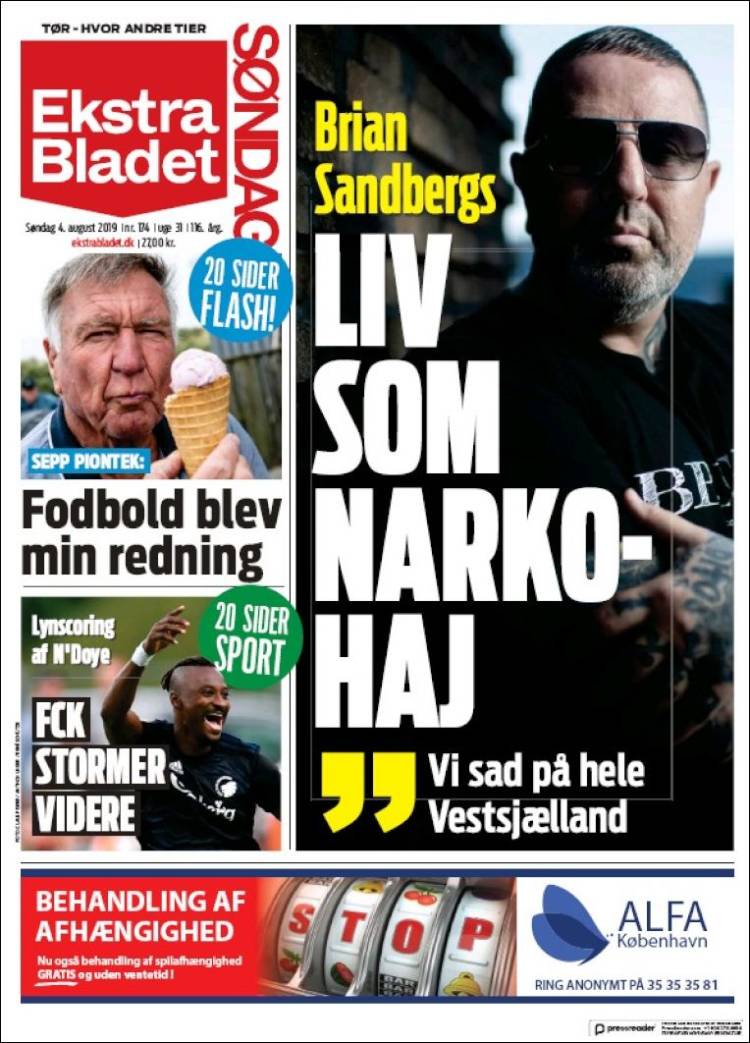 Portada de Ekstra Bladet (Dinamarca)