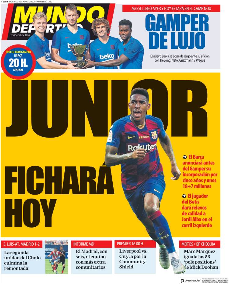 Portada de El Mundo Deportivo (Spain)