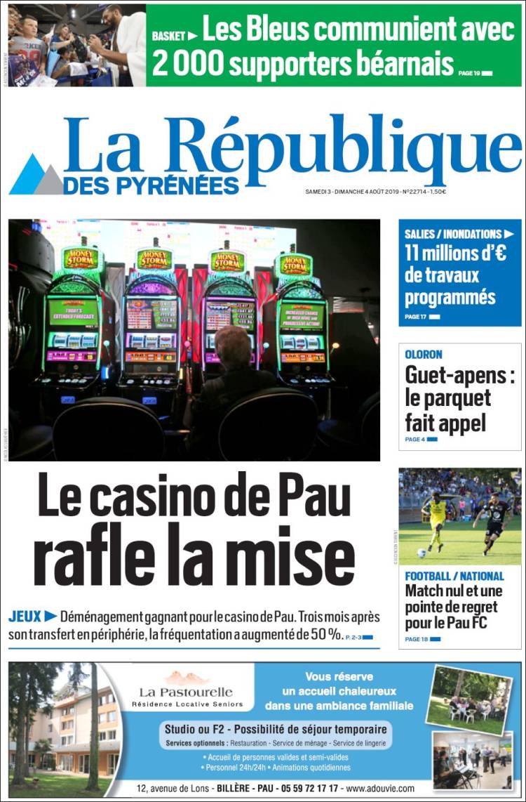 Portada de La République des Pyrénées (Francia)