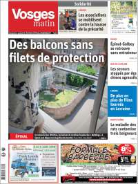 Portada de Vosges Matin (Francia)