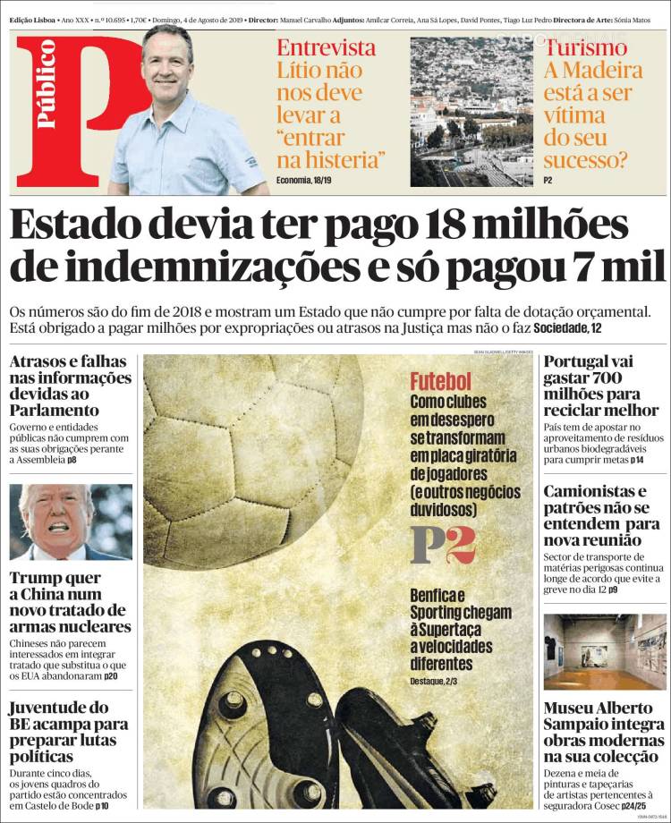 Portada de Público (Portugal)