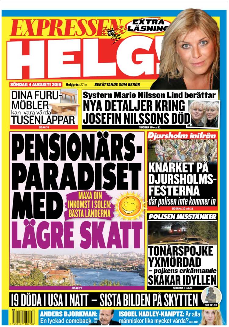 Portada de Expressen (Suecia)
