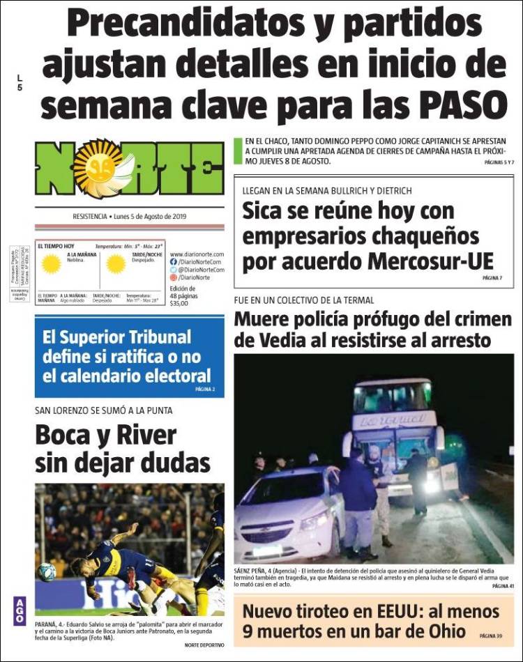 Portada de Diario Norte (Argentina)