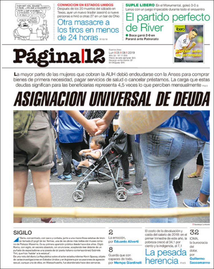 Portada de Página/12 (Argentina)