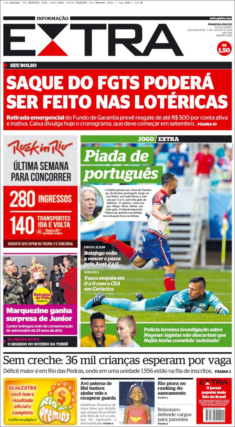 Portada de Extra (Brasil)