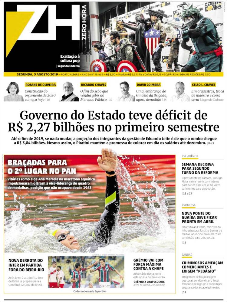 Portada de Zero Hora (Brasil)