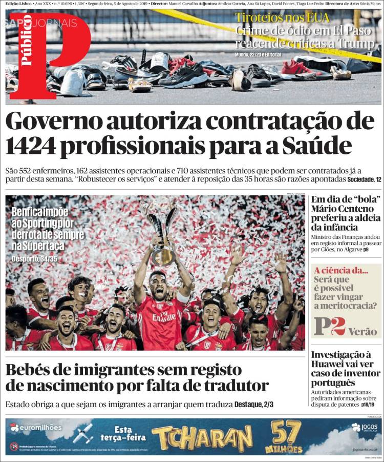 Portada de Público (Portugal)