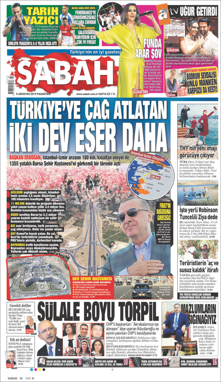 Portada de Sabah (Turquie)