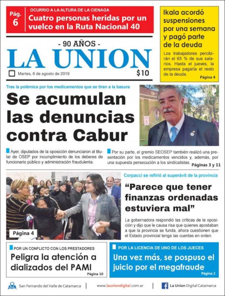Portada de La Unión (Argentina)