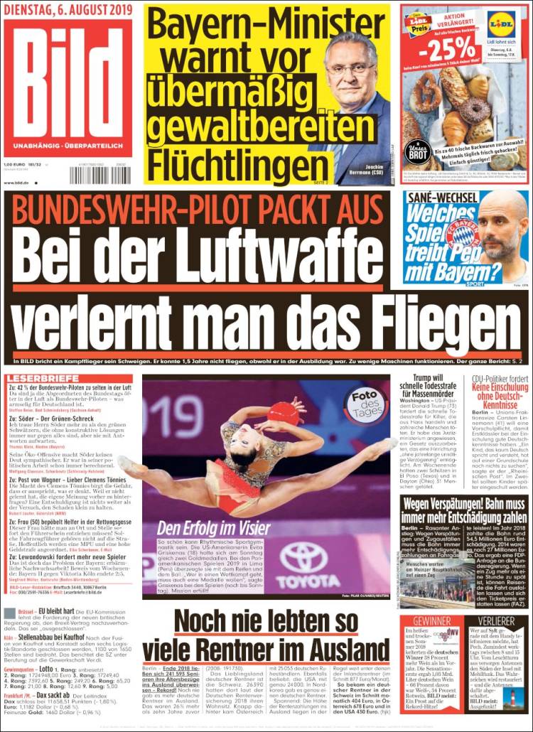Portada de Bild (Allemagne)