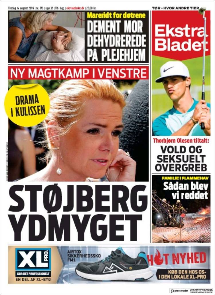 Portada de Ekstra Bladet (Dinamarca)