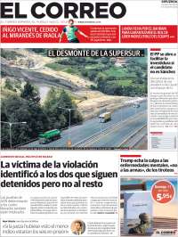 Portada de El Correo - Guipuzcoa (Espa&ntilde;a)