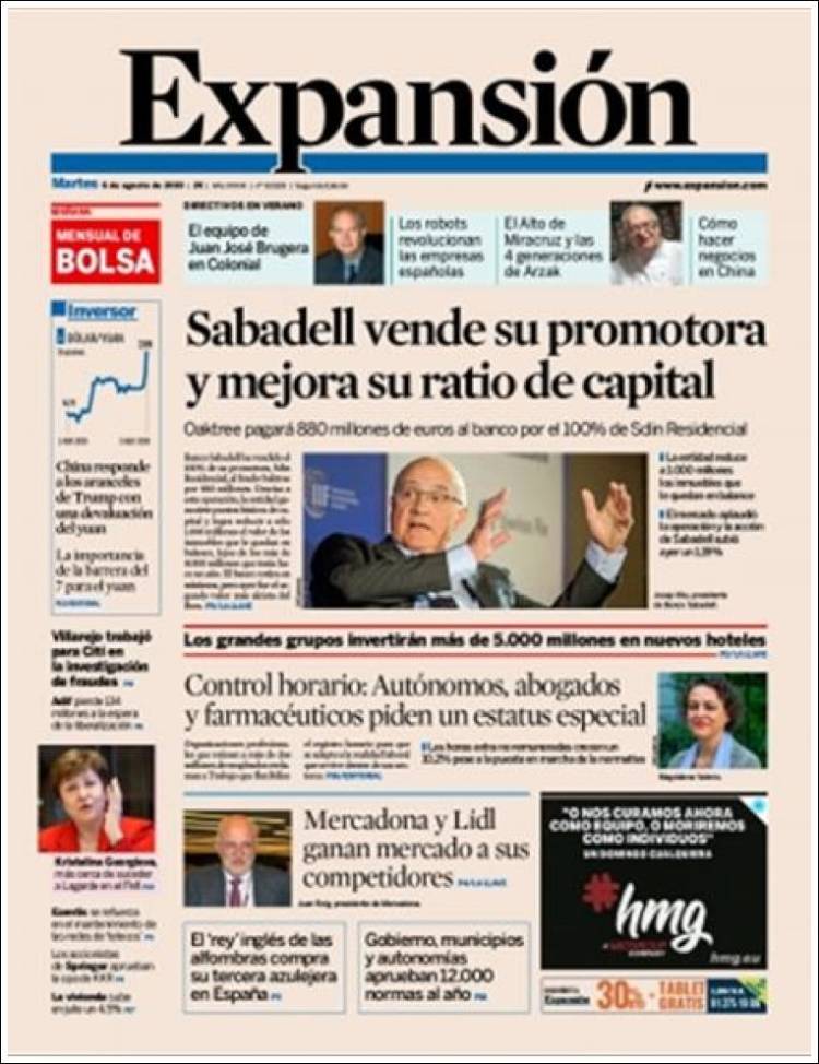 Portada de Expansión (Espa&ntilde;a)