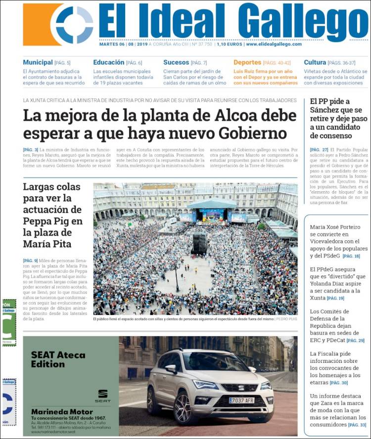Portada de El Ideal Gallego (Espa&ntilde;a)