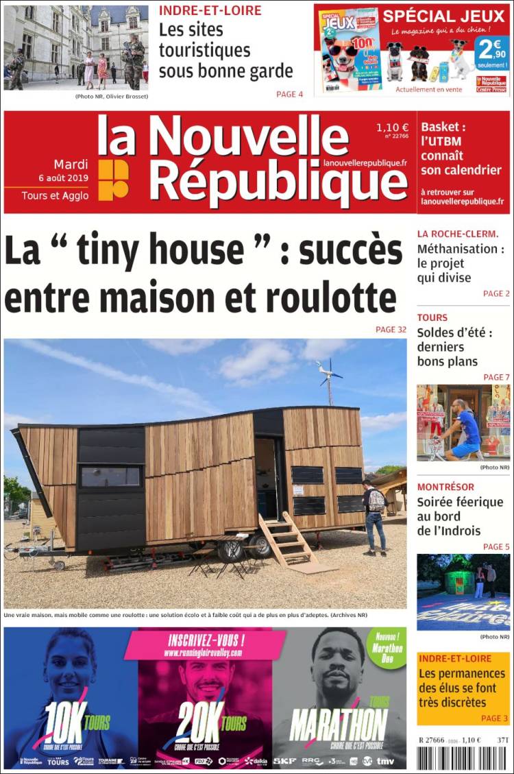 Portada de La Nouvelle Republique (France)