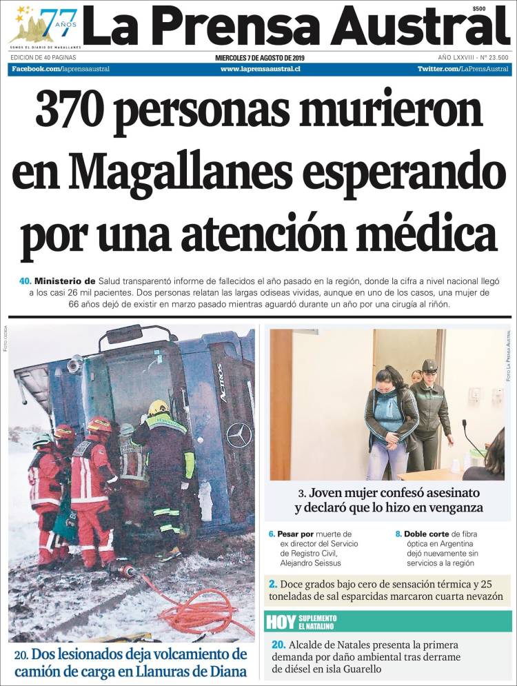 Portada de El Magallanes (Chile)