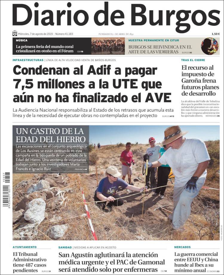 Portada de Diario de Burgos (España)