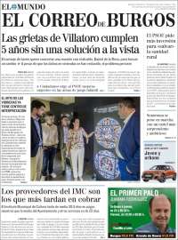 Portada de El Correo de Burgos (España)