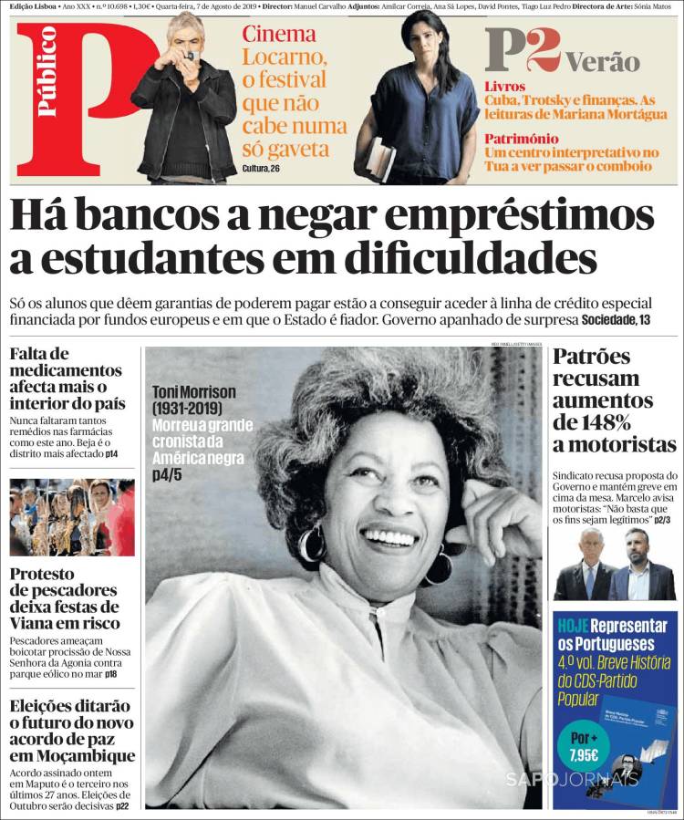 Portada de Público (Portugal)