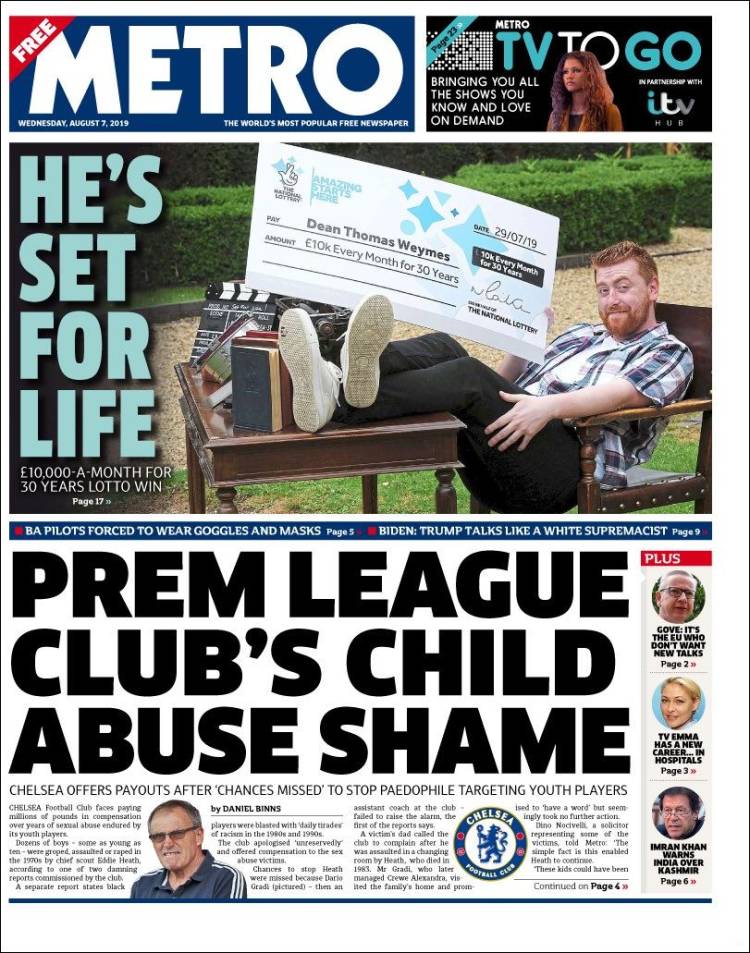 Portada de Metro (Reino Unido)