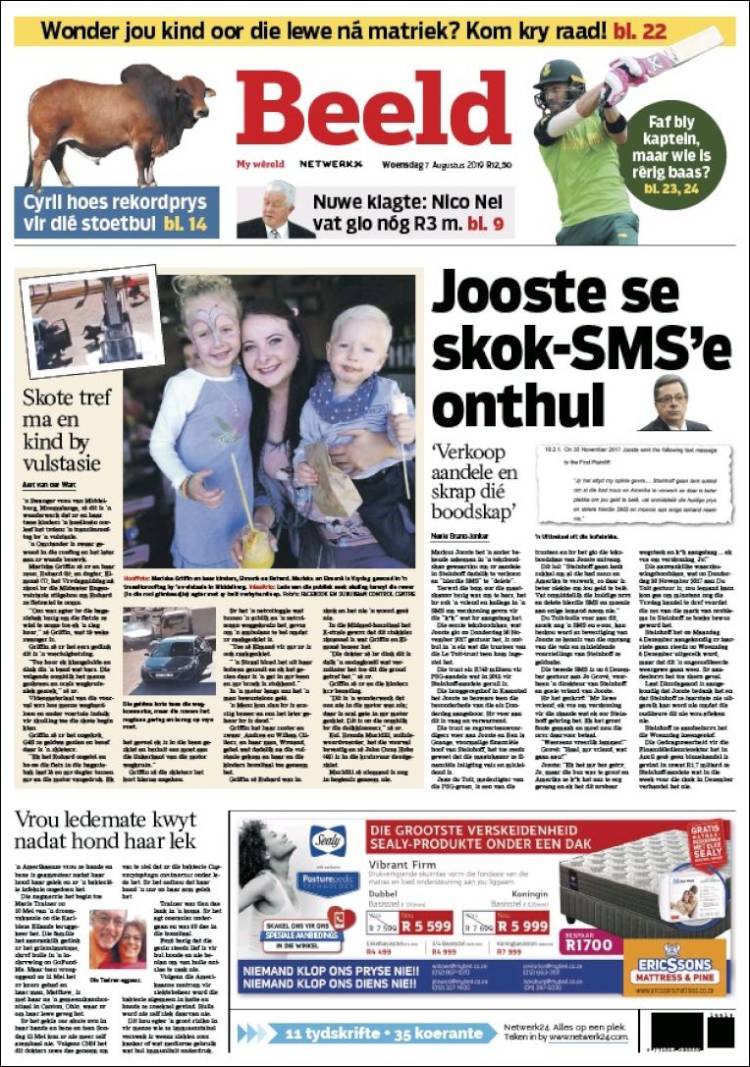 Portada de Beeld (Sud&aacute;frica)