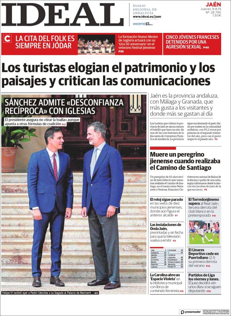 Portada de El Ideal de Jaén (España)