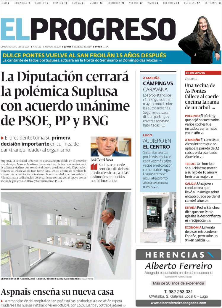 Portada de El Progreso (España)