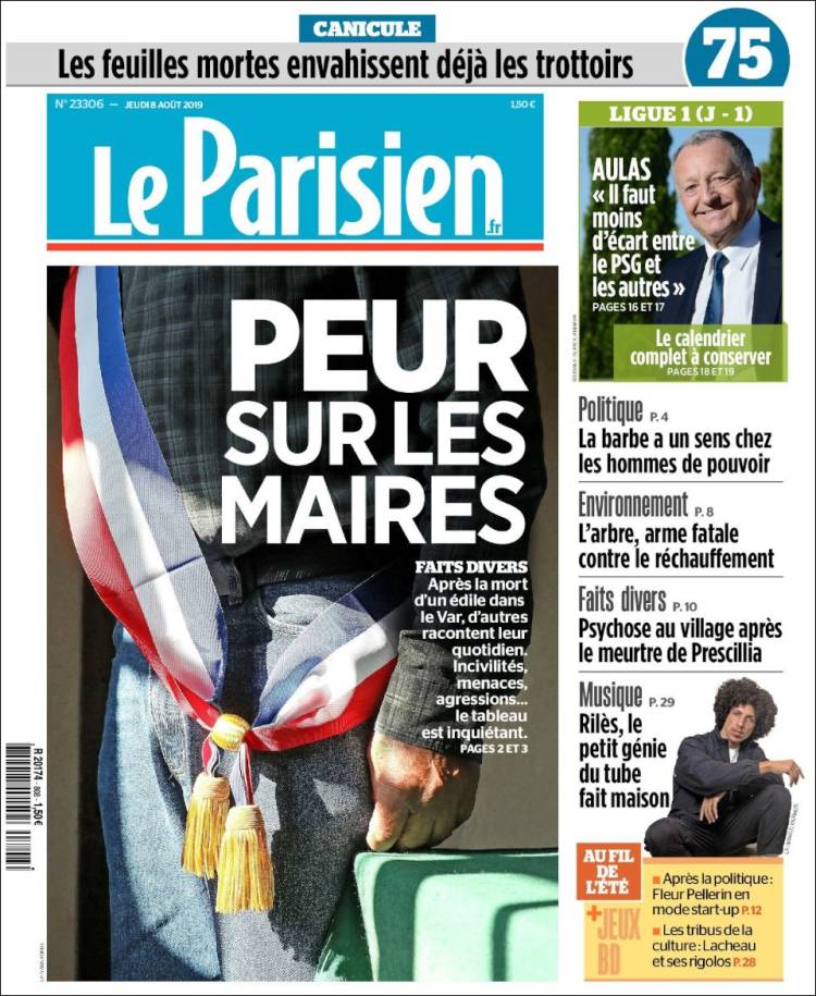 Portada de Le Parisien (Francia)