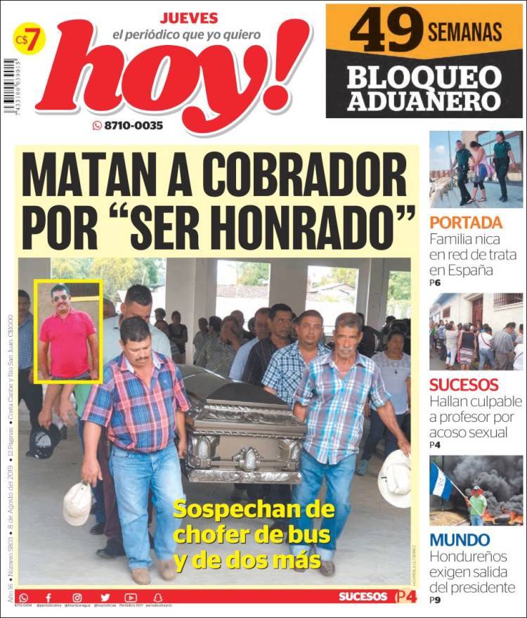 Portada de Hoy (Nicaragua)