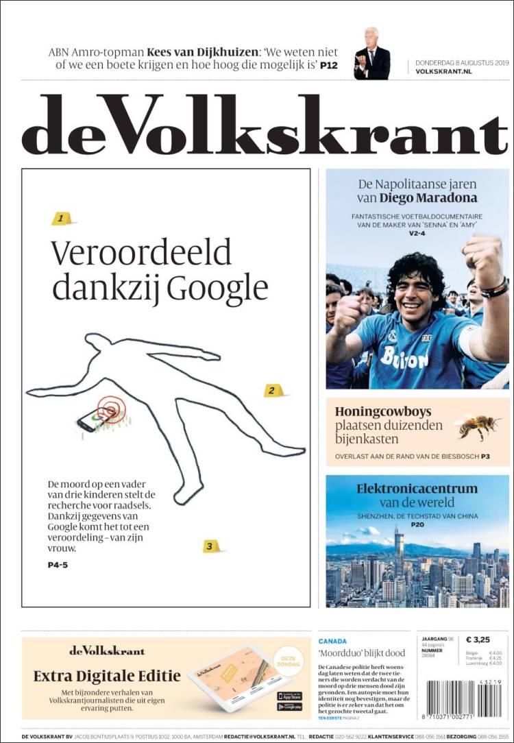 Portada de De Volkskrant (Pa&iacute;ses Bajos)