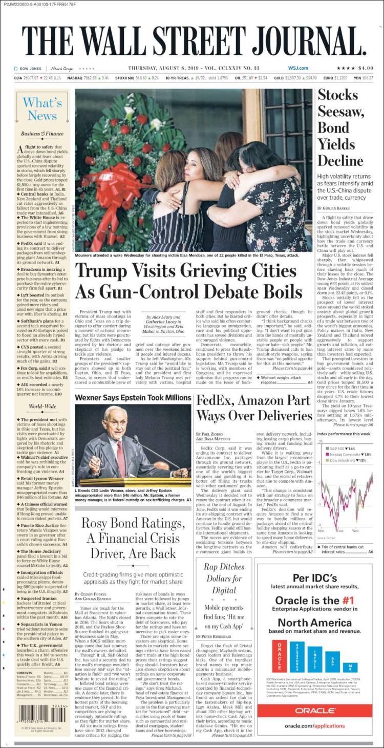 Portada de Wall Street Journal (USA)