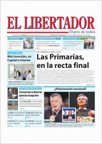 Portada de Diario El Libertador (Argentina)