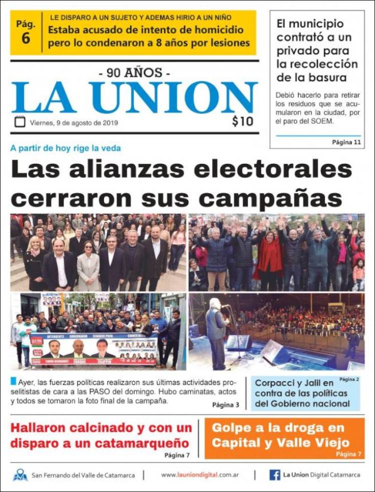Portada de La Unión (Argentina)