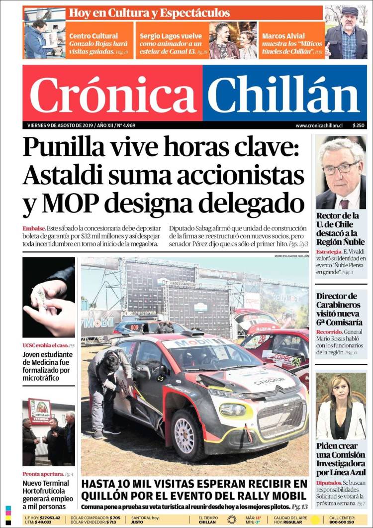 Portada de Crónica Chillán (Chile)