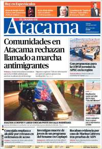 Portada de Diario de Atacama (Chile)