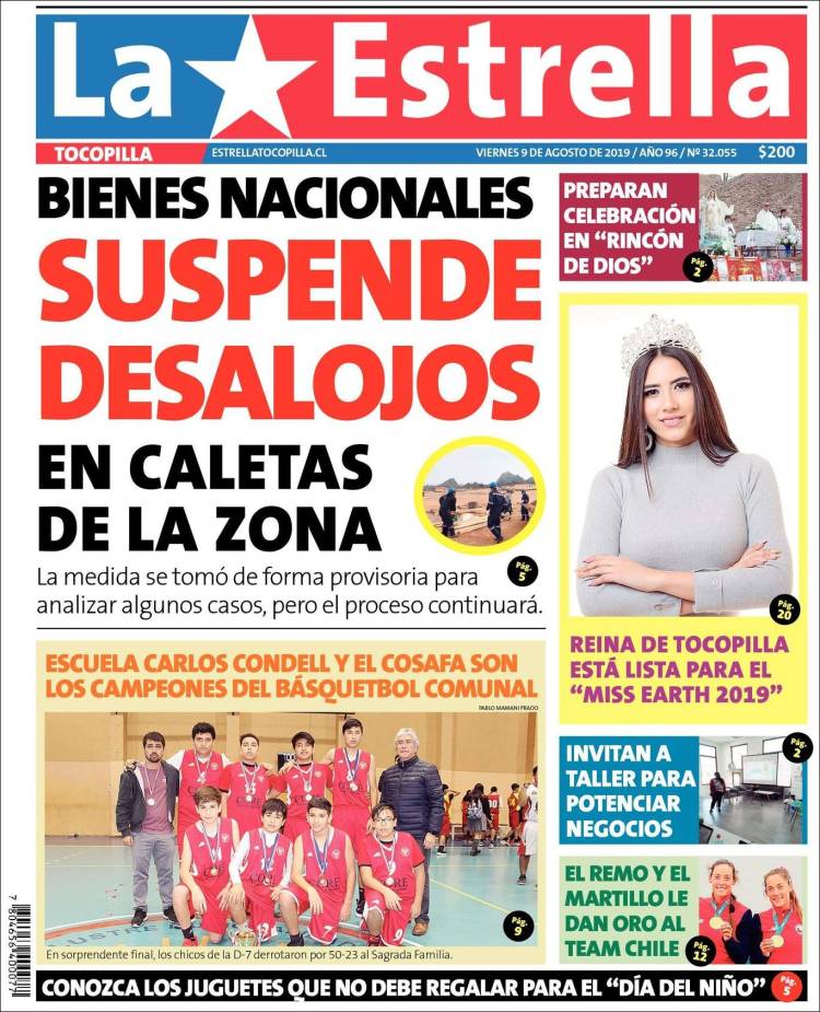 Portada de La Estrella de Tocopilla (Chile)