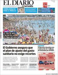 Portada de El Diario Montañés (España)