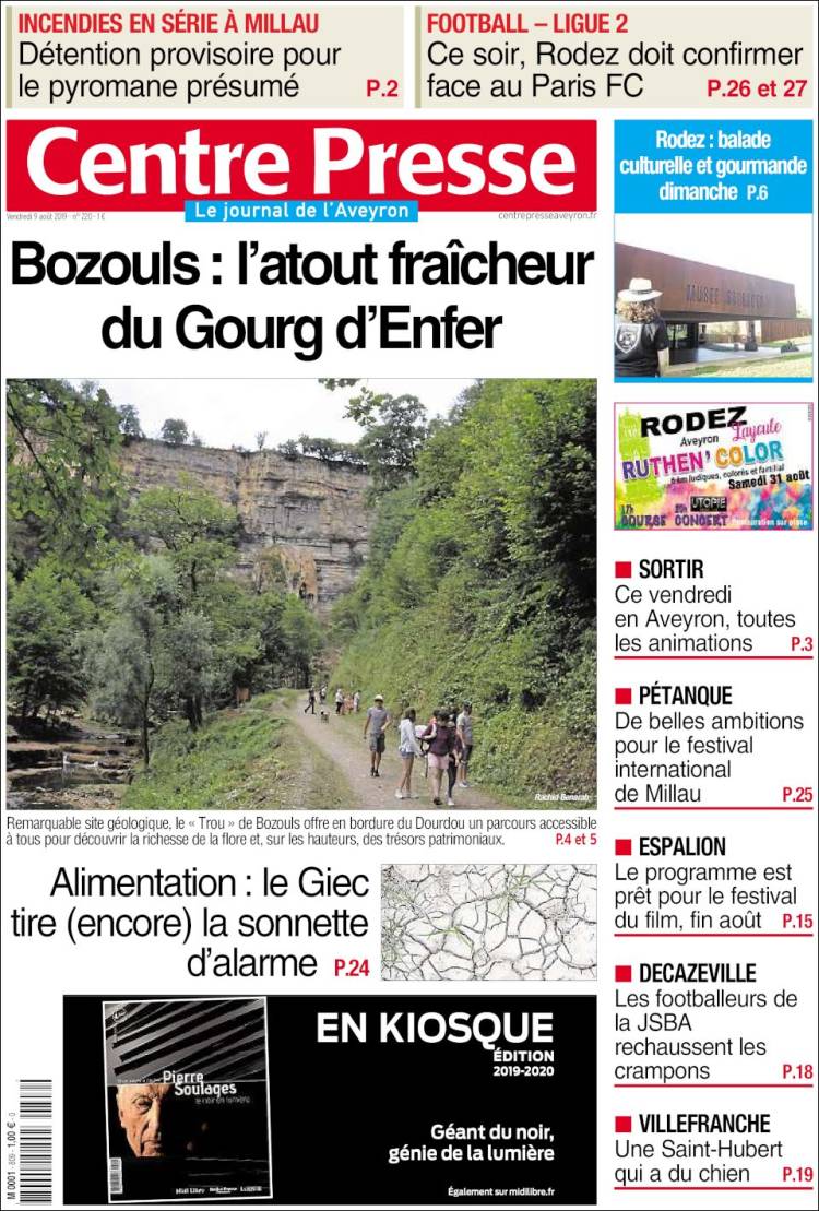 Portada de Centre Presse (France)