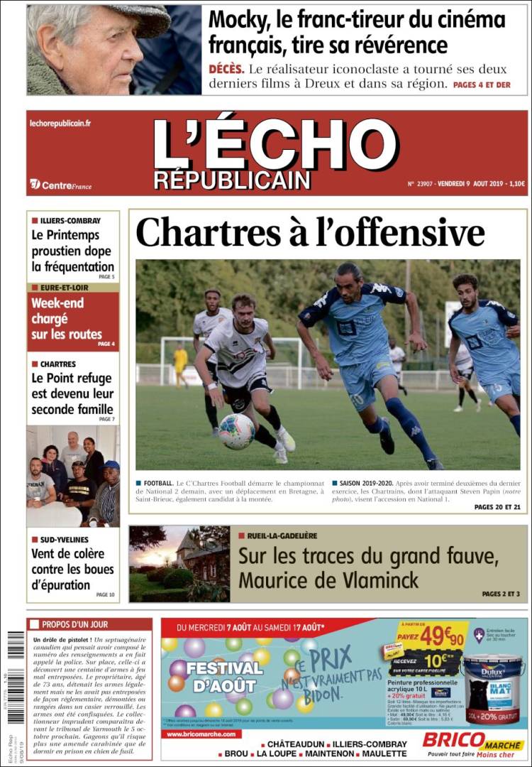 Portada de L'Echo Républicain (France)