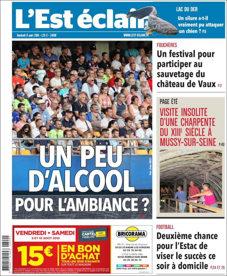 Portada de L'Est Eclair (Francia)